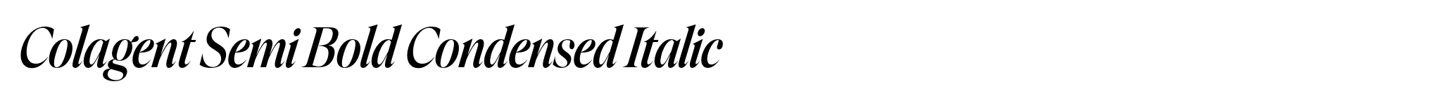 Colagent Semi Bold Condensed Italic image